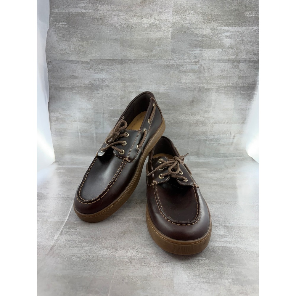 Sperry Como Moc Men Sz 11.5 Dark Brown Leather Boat Shoes Loafers MM 615 104765